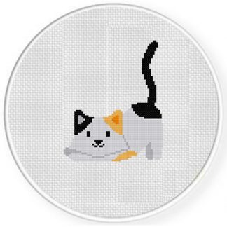 Stretchy Kitty Cross Stitch Pattern – Daily Cross Stitch