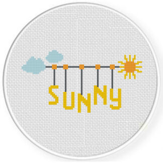 Sunny Clothesline Cross Stitch Pattern