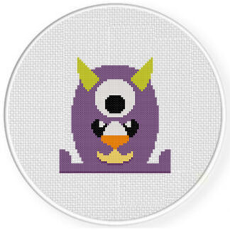 Candy Corn Monster Cross Stitch Pattern