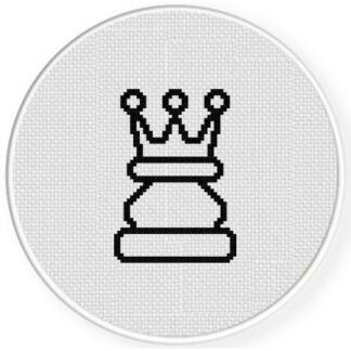 Chess Icon Queen Cross Stitch Pattern