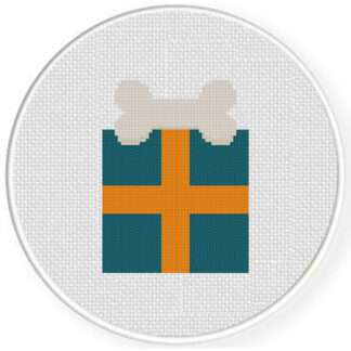 Doggy Gift Cross Stitch Pattern