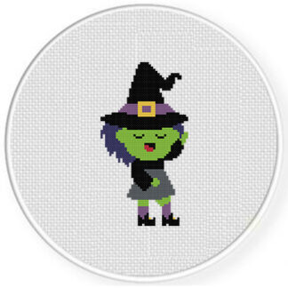 Groovy Witch Cross Stitch Pattern