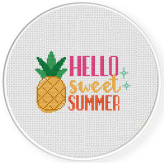 Hello Sweet Summer Cross Stitch Pattern