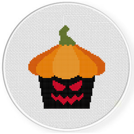 Pumpkin Cupcake Cross Stitch Pattern – Daily Cross Stitch