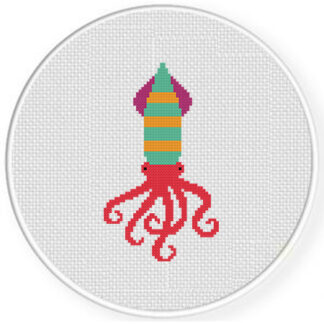 Squiggly Squid Cross Stitch Pattern