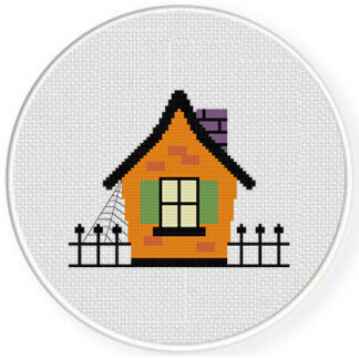 Tiny Spooky House Cross Stitch Pattern