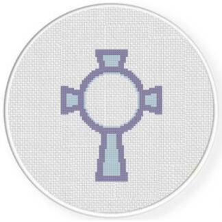 Easter Crucifix Monogram Frame Stitch Pattern