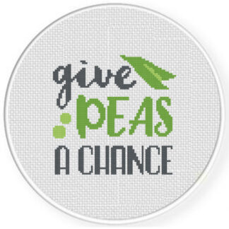Give Peas A Chance Cross Stitch Pattern