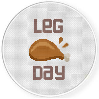 Leg Day Cross Stitch Pattern