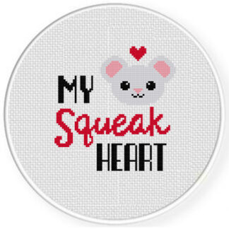 My Squeak Heart Cross Stitch Pattern