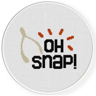 Oh Snap Wishbone Cross Stitch Pattern