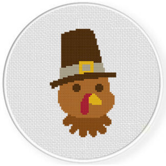 Pilgrim Hat Turkey Cross Stitch Pattern