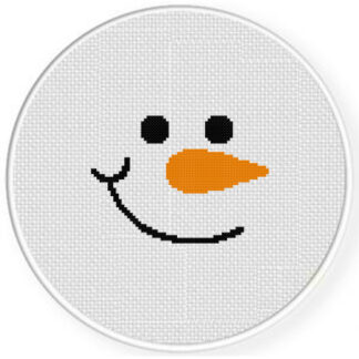 Snowman Face Cross Stitch Pattern