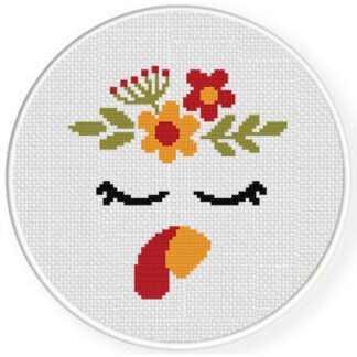 Turkey Head Cross Stitch Pattern