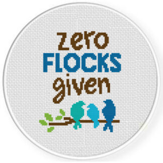 Zero Flocks Given Cross Stitch Pattern