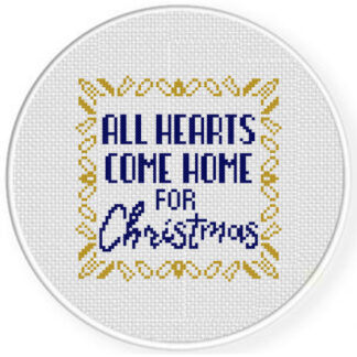 All Hearts Come Home For Christmas Cross Stitch Pattern