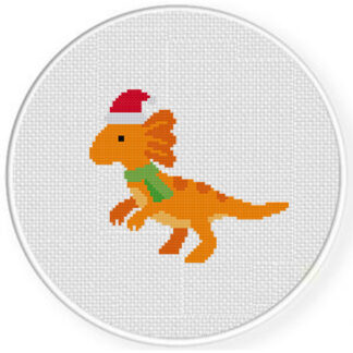 Christmas Dino Cross Stitch Pattern