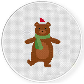Christmas Weather Bear Cross Stitch Pattern