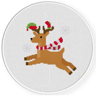 Christmas Weather Reindeer Cross Stitch Pattern