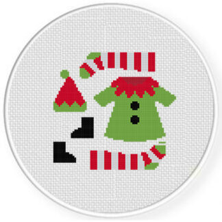 Elf Garments Cross Stitch Pattern