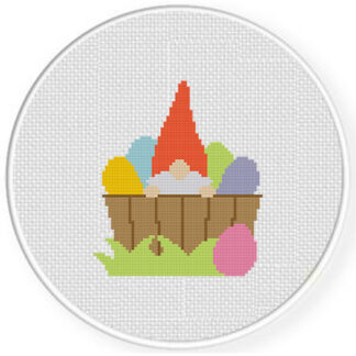 Gnome Easter Basket Cross Stitch Pattern