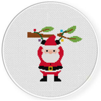 Hang In There Santa Cross Stitch Pattern