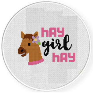 Hay Girl Hay Cross Stitch Pattern