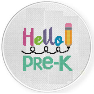Hello Pre-K Cross Stitch Pattern