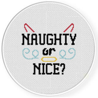 Naughty Or Nice Cross Stitch Pattern