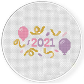 2021 Party Cross Stitch Pattern
