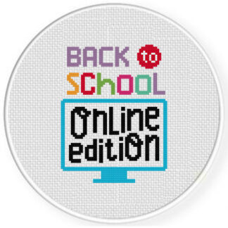 Back To School Online Edition Cross Stitch Pattern