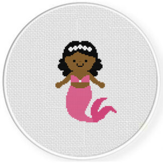 Cute Little Mermaid Cross Stitch Pattern