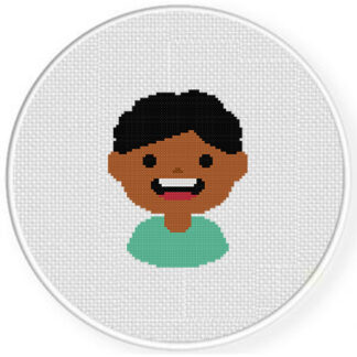 Excited Kid Cross Stitch Pattern