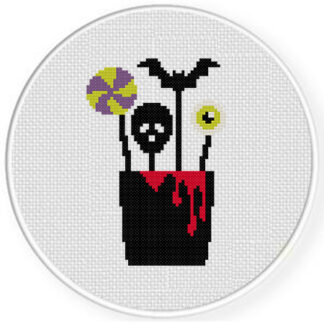 Halloween Bucket Cross Stitch Pattern