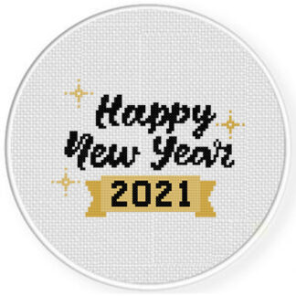 Happy New Year 2021 Cross Stitch Pattern