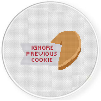 Ignore Previous Cookie Cross Stitch Pattern
