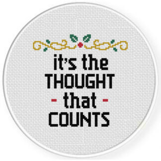 It's The Thought That Counts Cross Stitch Pattern