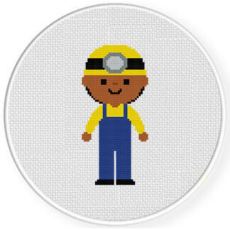 Miner Costume Cross Stitch Pattern
