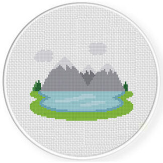 Mountain Lake Cross Stitch Pattern