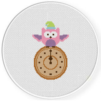 New Year Owl Cross Stitch Pattern