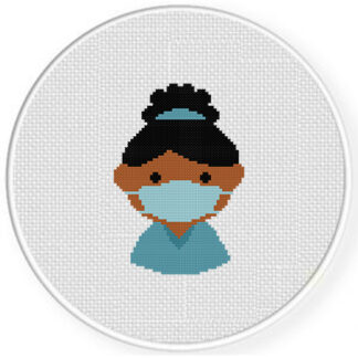 Nurse With Mask Cross Stitch Pattern