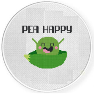 Pea Happy Cross Stitch Pattern