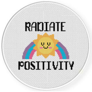 Radiate Positivity Cross Stitch Pattern