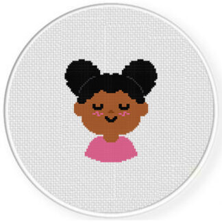 Shy Girl Cross Stitch Pattern