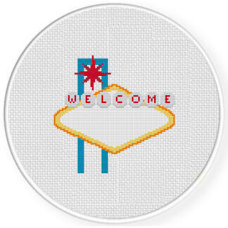 Welcome Sign Vegas Cross Stitch Pattern