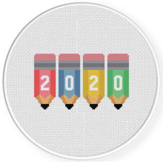 Colored Pencil 2020 Cross Stitch Pattern