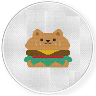 Cat Burger Cross Stitch Pattern