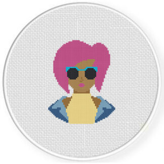 Cool Girl Cross Stitch Pattern