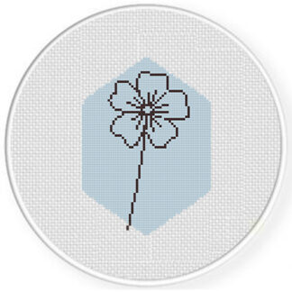 Flower Hexagon Cross Stitch Pattern