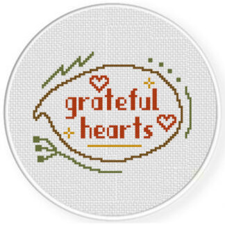 Grateful Hearts Cross Stitch Pattern